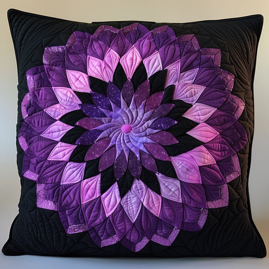 Purple Flower TAI240424173 Quilted Pillow Case