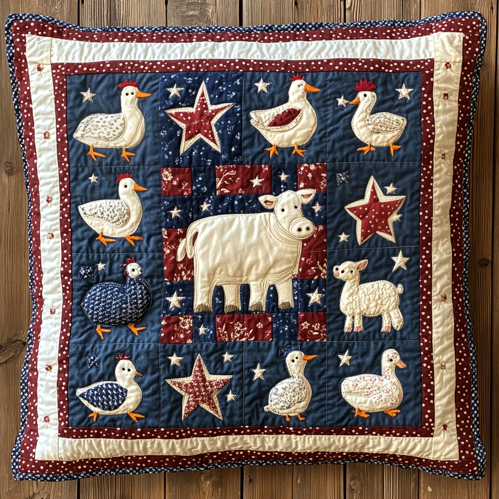 Farm Animal DAI221024339 Quilted Pillow Case