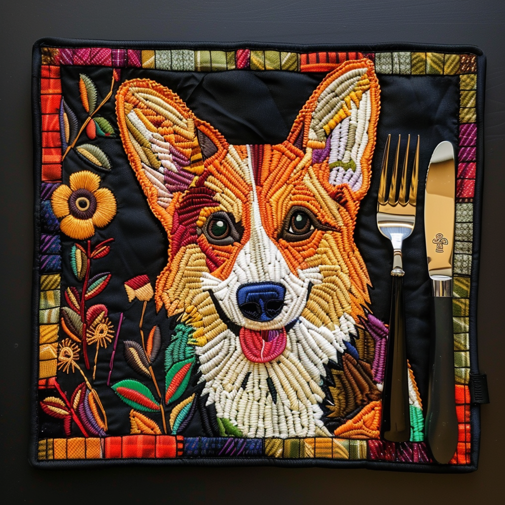 Corgi TAI21052405 Quilted Placemats