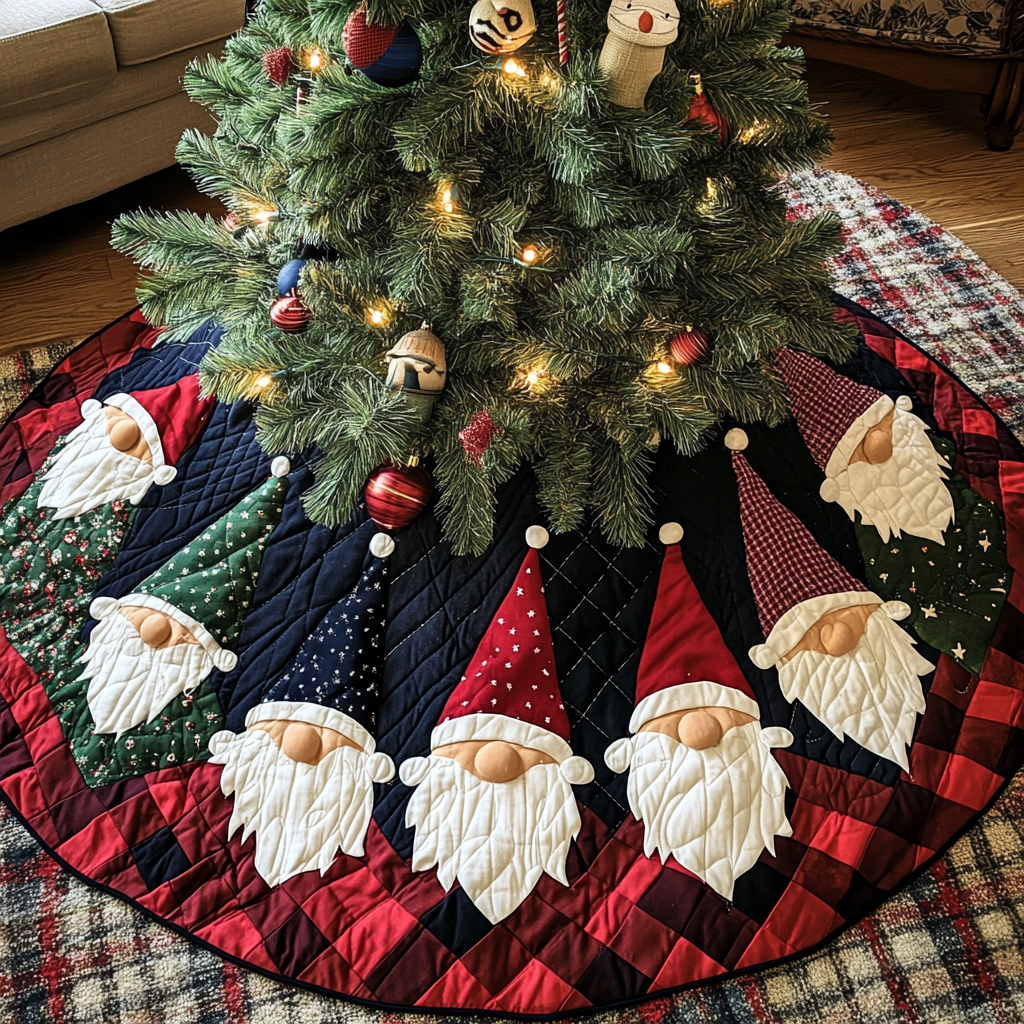 Christmas Gnome TAI021024063 Quilted Tree Skirt