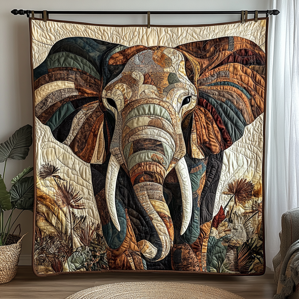 Elephant TAI021024303 Quilt Blanket