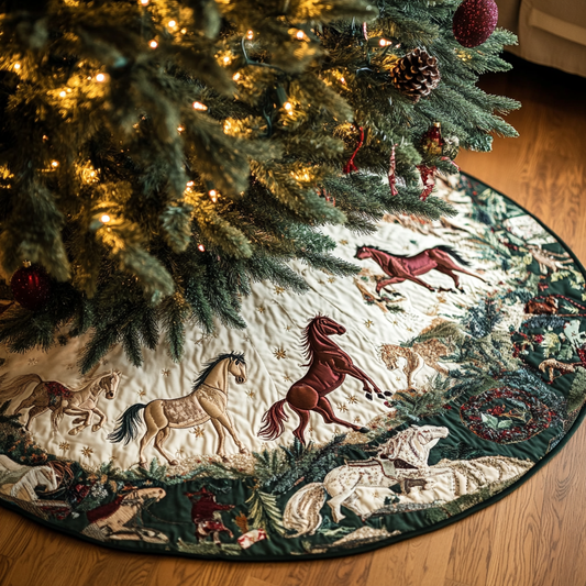 Horse TAI091024282 Quilted Tree Skirt