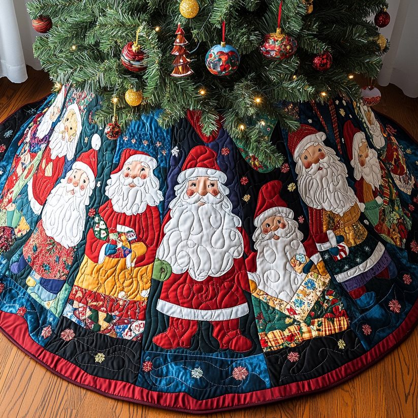 Christmas Santa TAI091024264 Quilted Tree Skirt Charming Favor