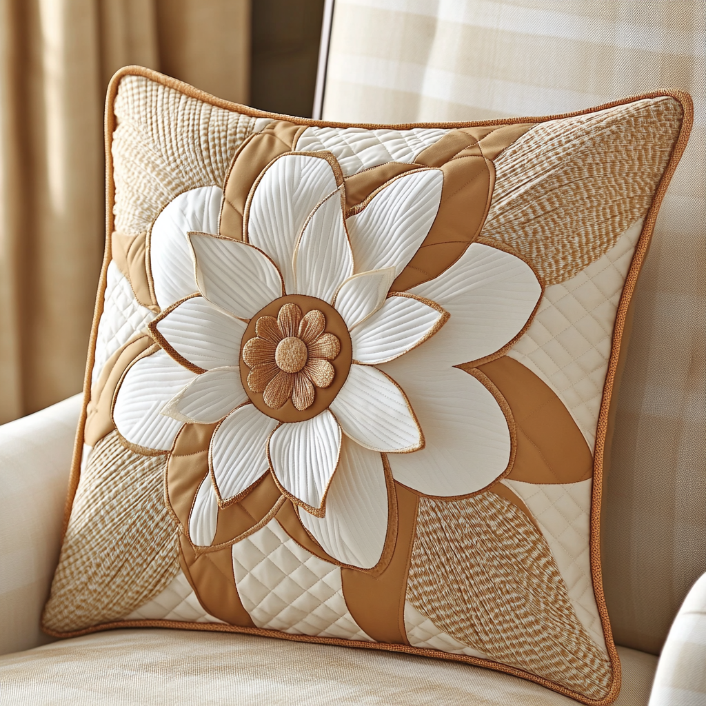 Flower TAI181024533 Quilted Pillow Case