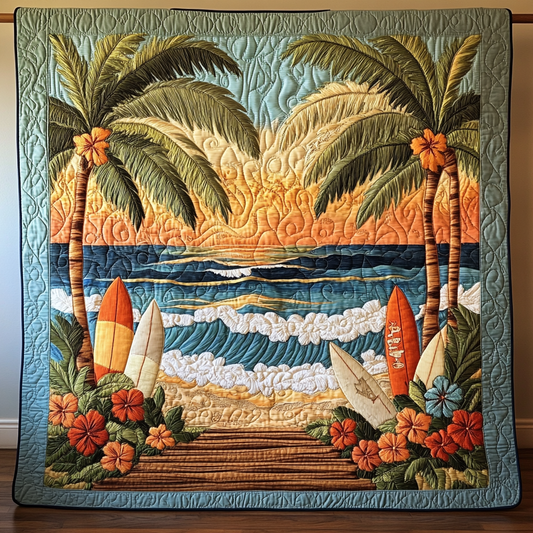 Sunset Beach DAI090125134 Quilt Blanket