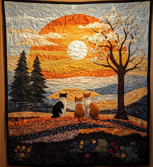 Sunrise Cat DAI090125208 Quilt Blanket