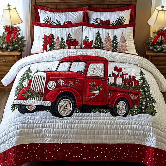 Christmas Truck TAI201124334 Quilt Bedding Set