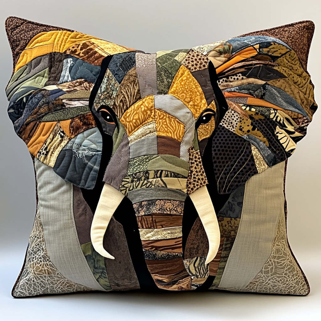 Elephant TAI181024491 Quilted Pillow Case