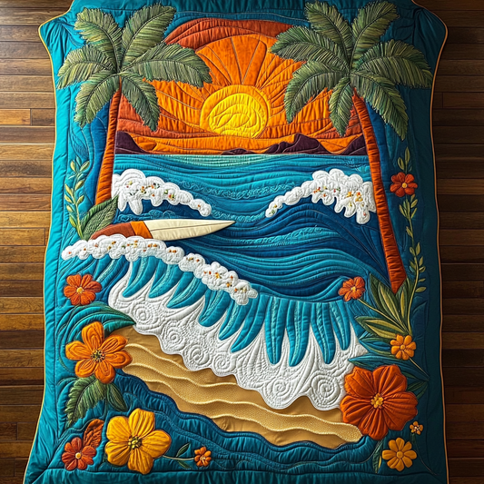 Sunset Beach DAI090125135 Quilt Blanket