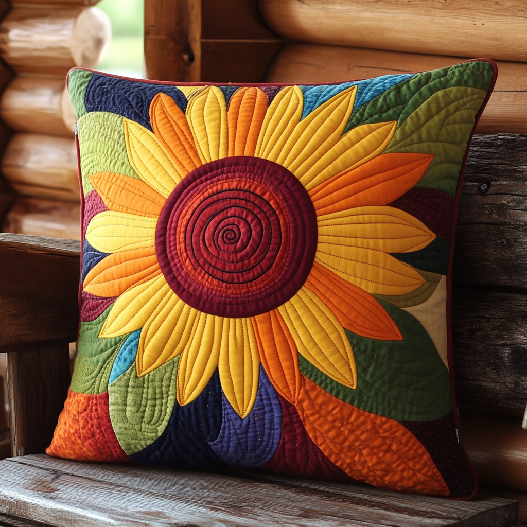 Sunflower DAI230924099 Quilted Pillow Case