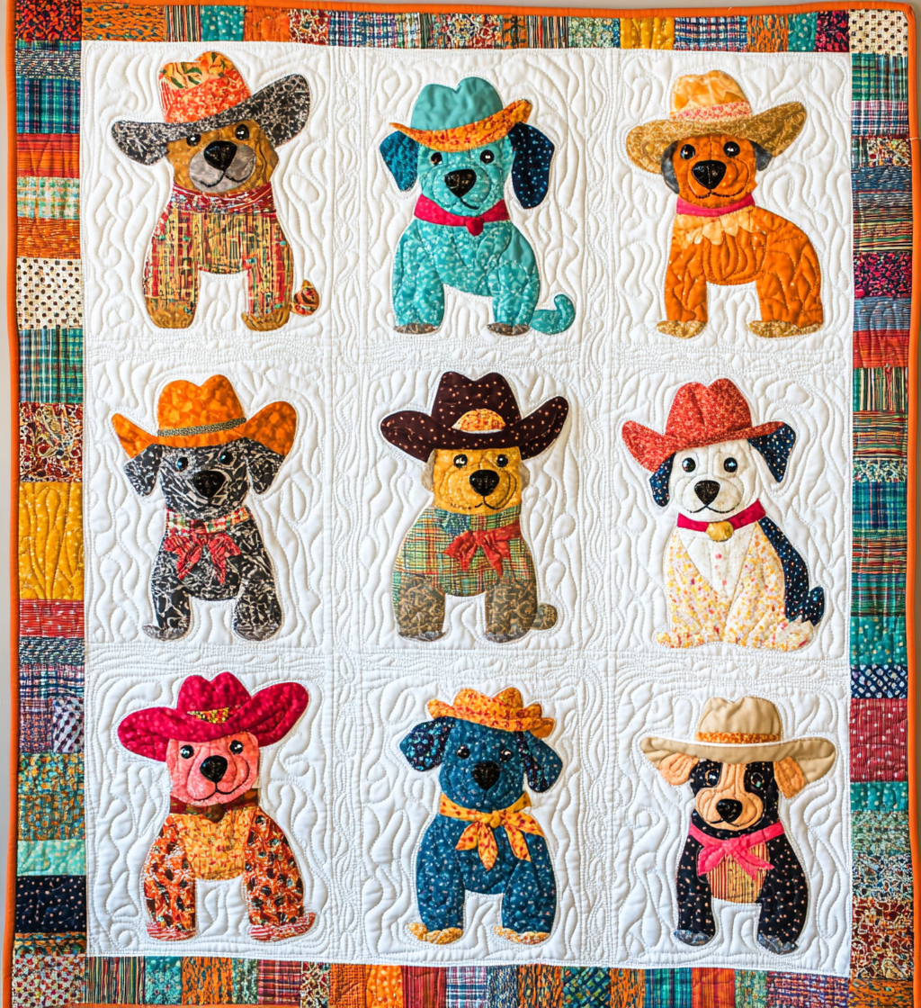 Cowboy Dog DAI241224366 Quilt Blanket