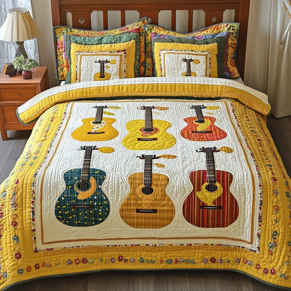 Guitar DAI280824125 Quilt Bedding Set