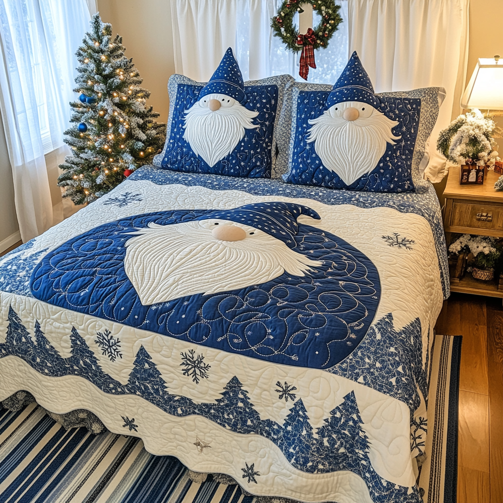 Christmas Gnome TAI141124043 Quilt Bedding Set