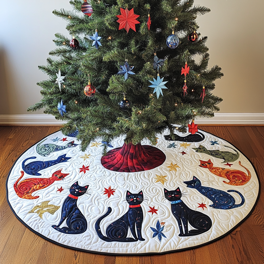 Cats TAI041024033 Quilted Tree Skirt