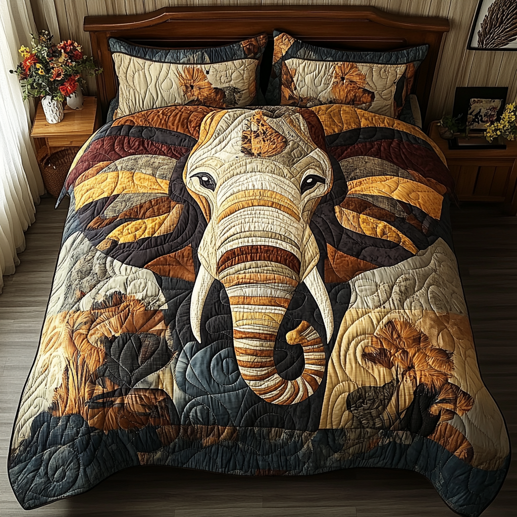 Elephant TAI181024083 Quilt Bedding Set