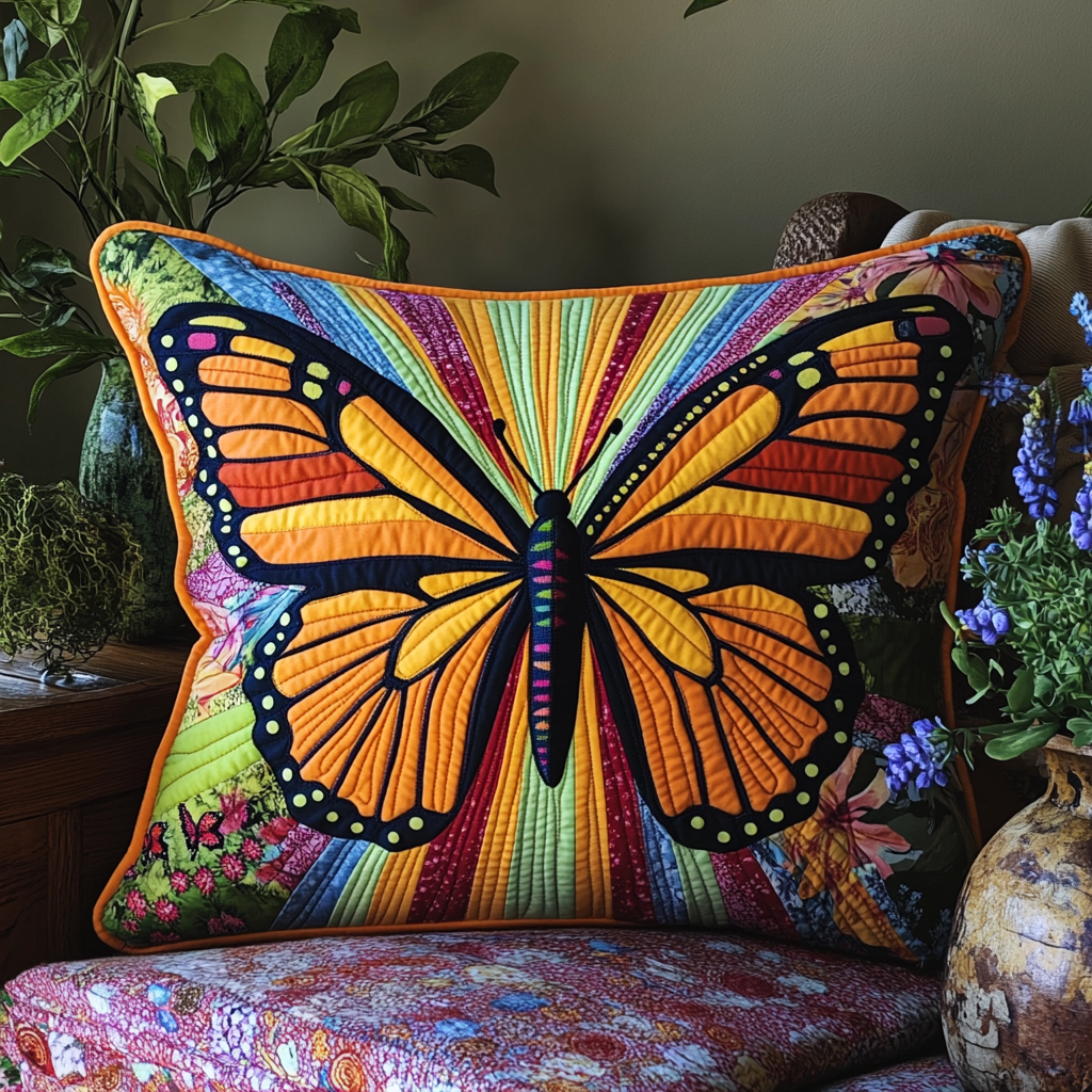 Monarch Butterfly DAI110225300 Quilted Pillow Case
