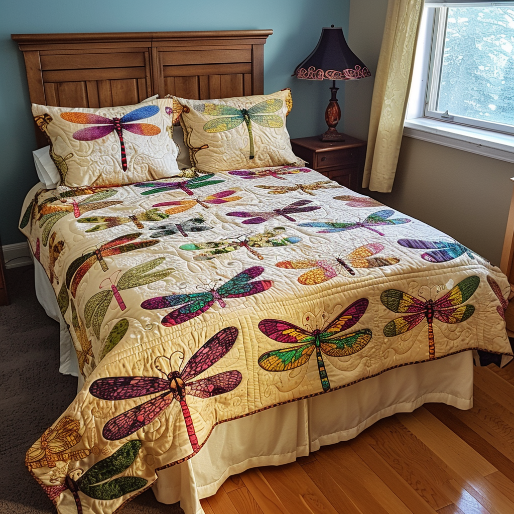 Dragonfly TAI040624108 Quilt Bedding Set