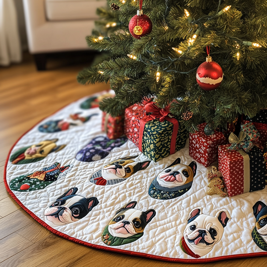 French Bulldog TAI041024176 Quilted Tree Skirt