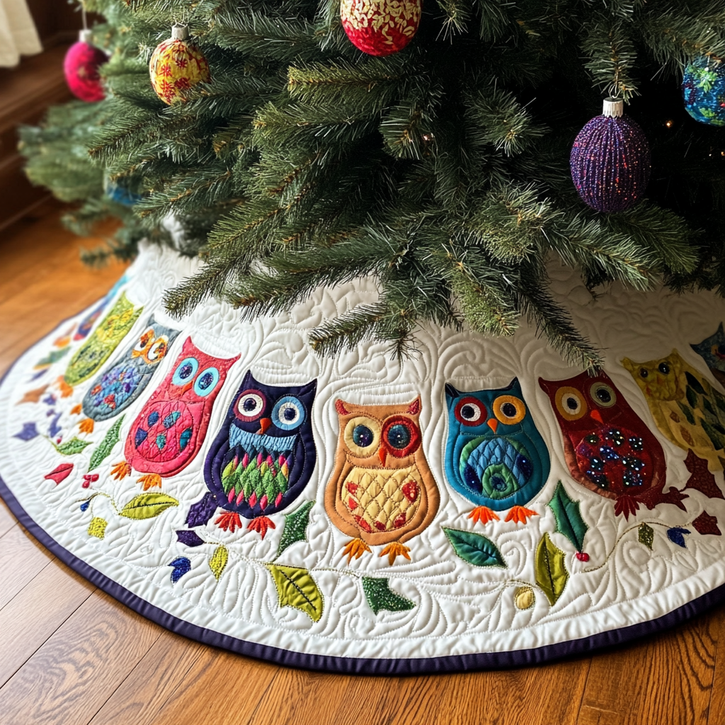 Owl DAI040924169 Quilted Tree Skirt