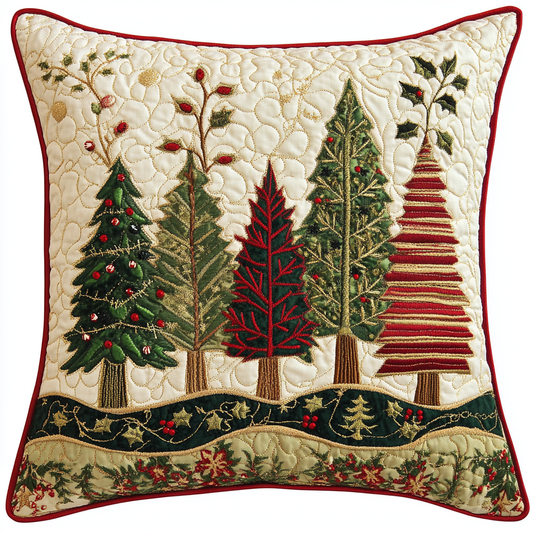 Christmas Tree TAI141124377 Quilted Pillow Case