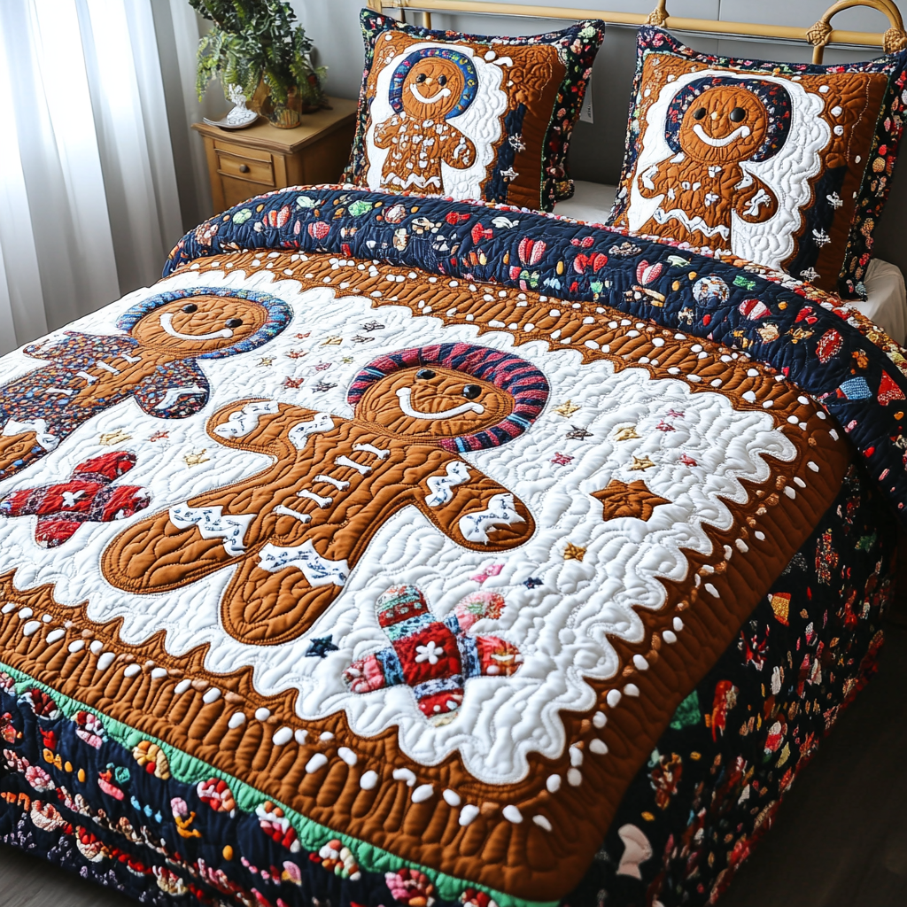 Gingerbread Men DAI190824260 Quilt Bedding Set – Charming Favor