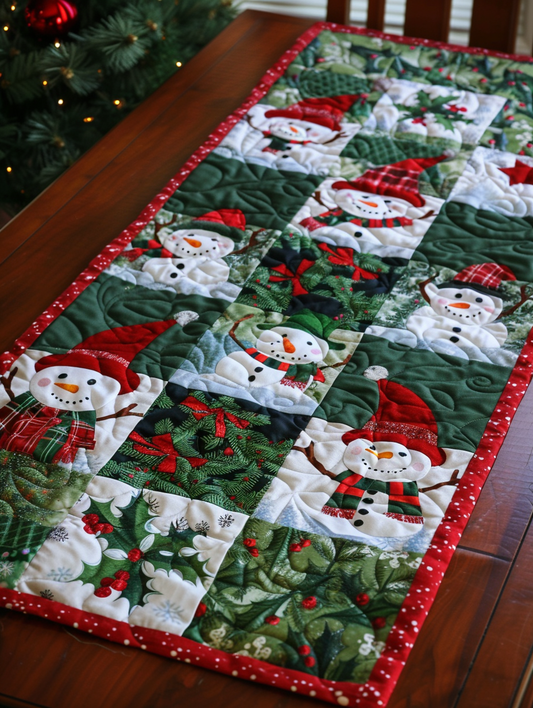 Christmas Snowman TAI010824029 Quilted Table Runner