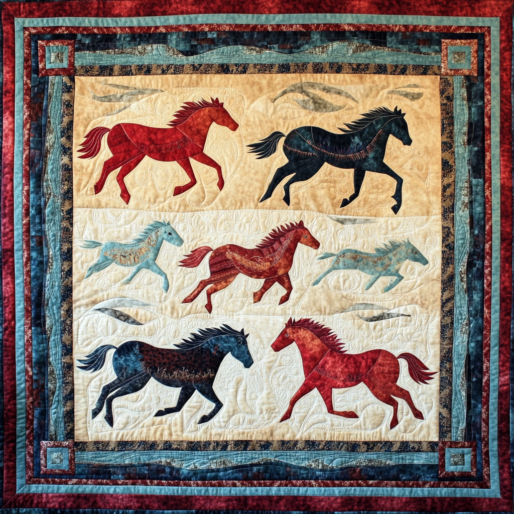 Horse DAI080824032 Quilt Blanket