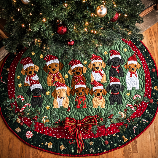 Dachshund TAI041024198 Quilted Tree Skirt