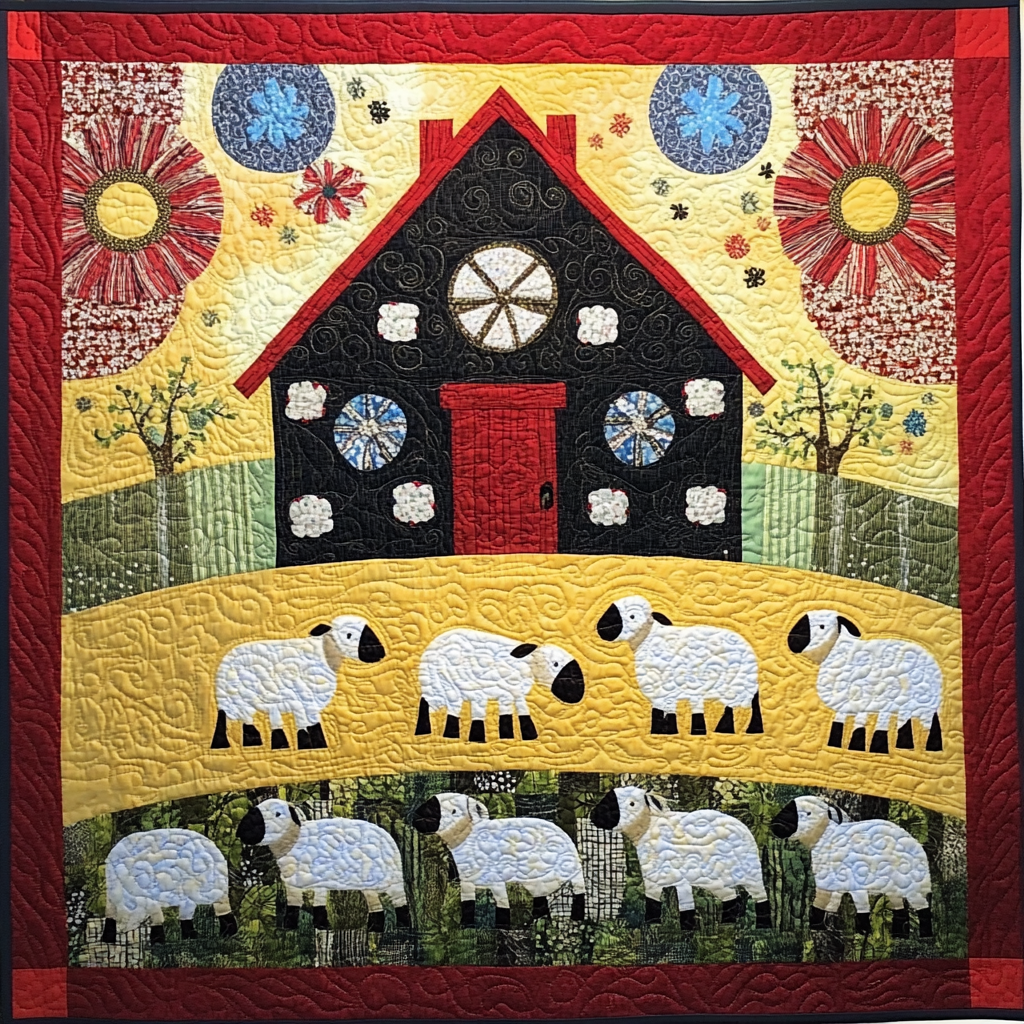 Sheep Farm TAI01102480 Quilt Blanket