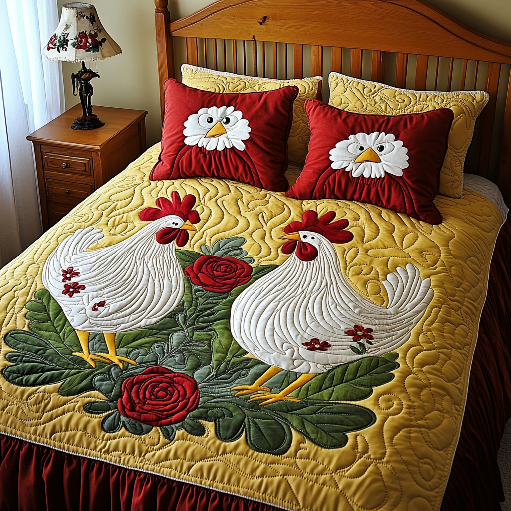 Chicken TAI201124117 Quilt Bedding Set