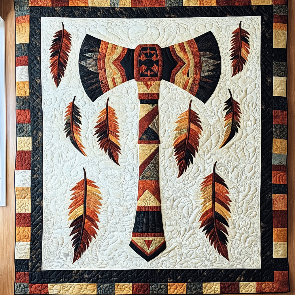 Native American Axe DAI171224022 Quilt Blanket