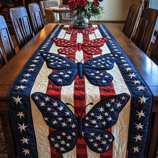 Patriotic Butterfly DAI190225271 Quilted Table Runner