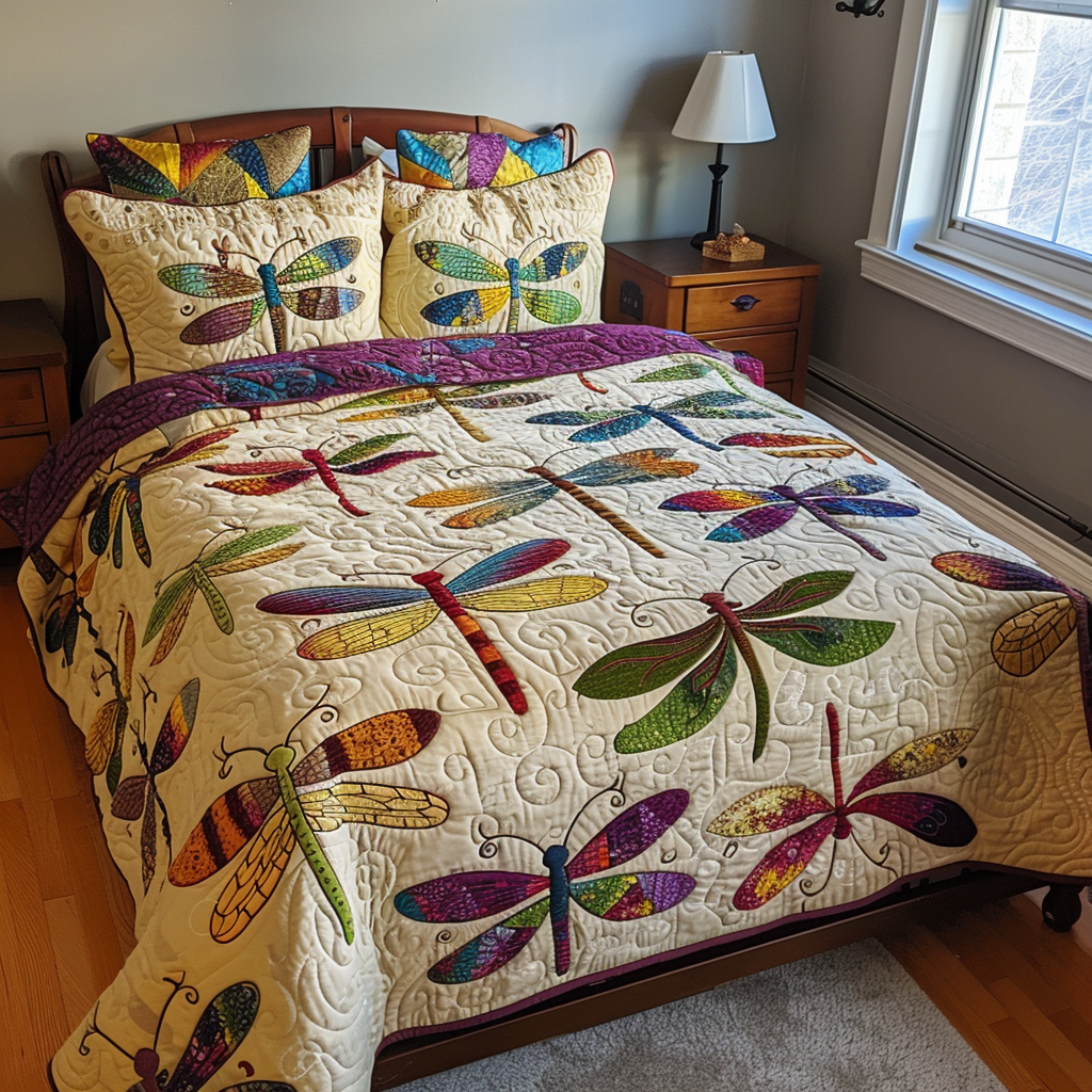 Dragonfly TAI040624039 Quilt Bedding Set