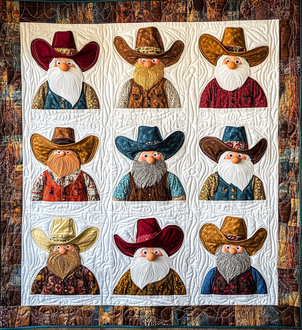 Cowboy Gnome DAI241224377 Quilt Blanket