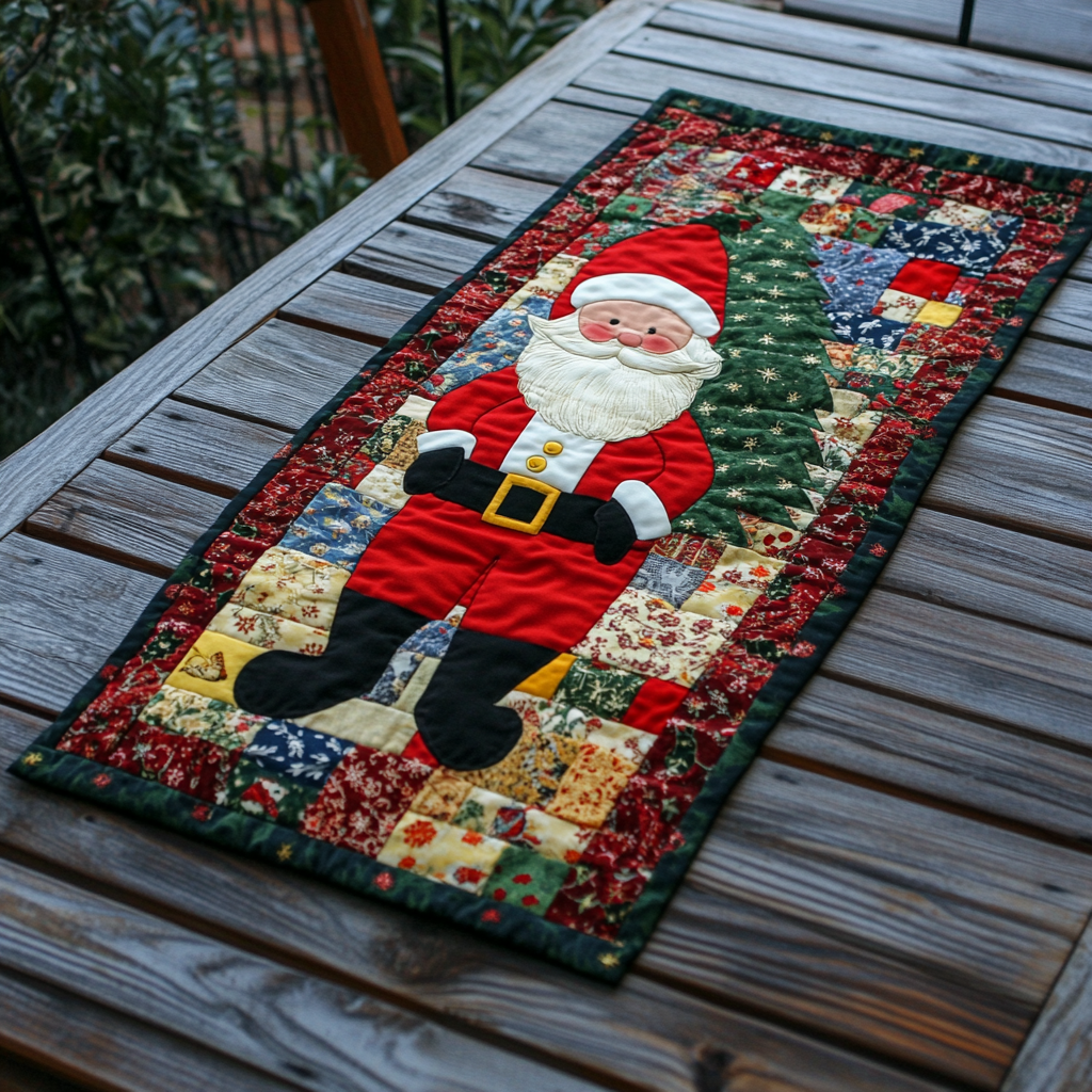 Christmas Santa TAI040924390 Quilted Table Runner