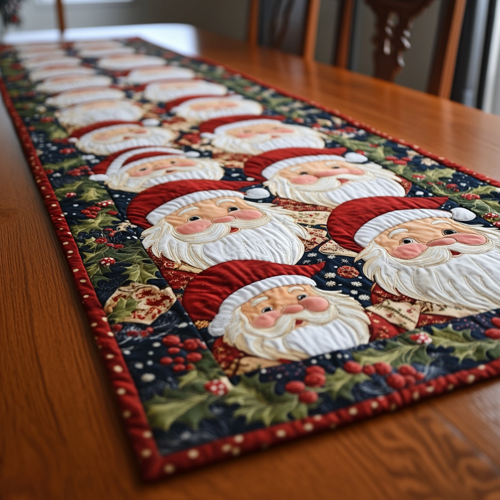 Christmas Santa TAI040924345 Quilted Table Runner