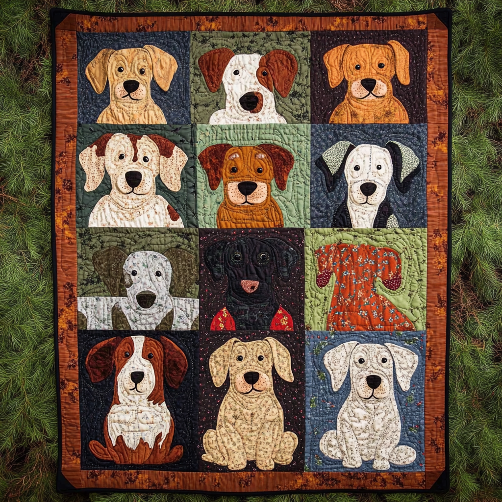 Dogs DAI190824096 Quilt Blanket