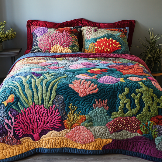 Coral Reef DAI150125260 Quilt Bedding Set