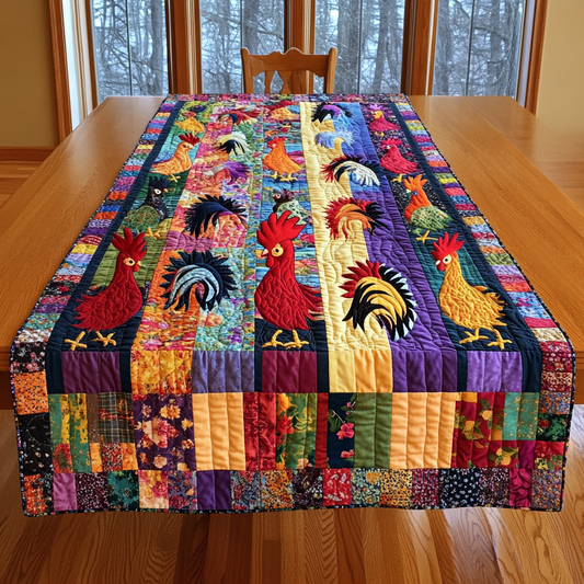 Chicken TAI141124295 Quilted Table Runner