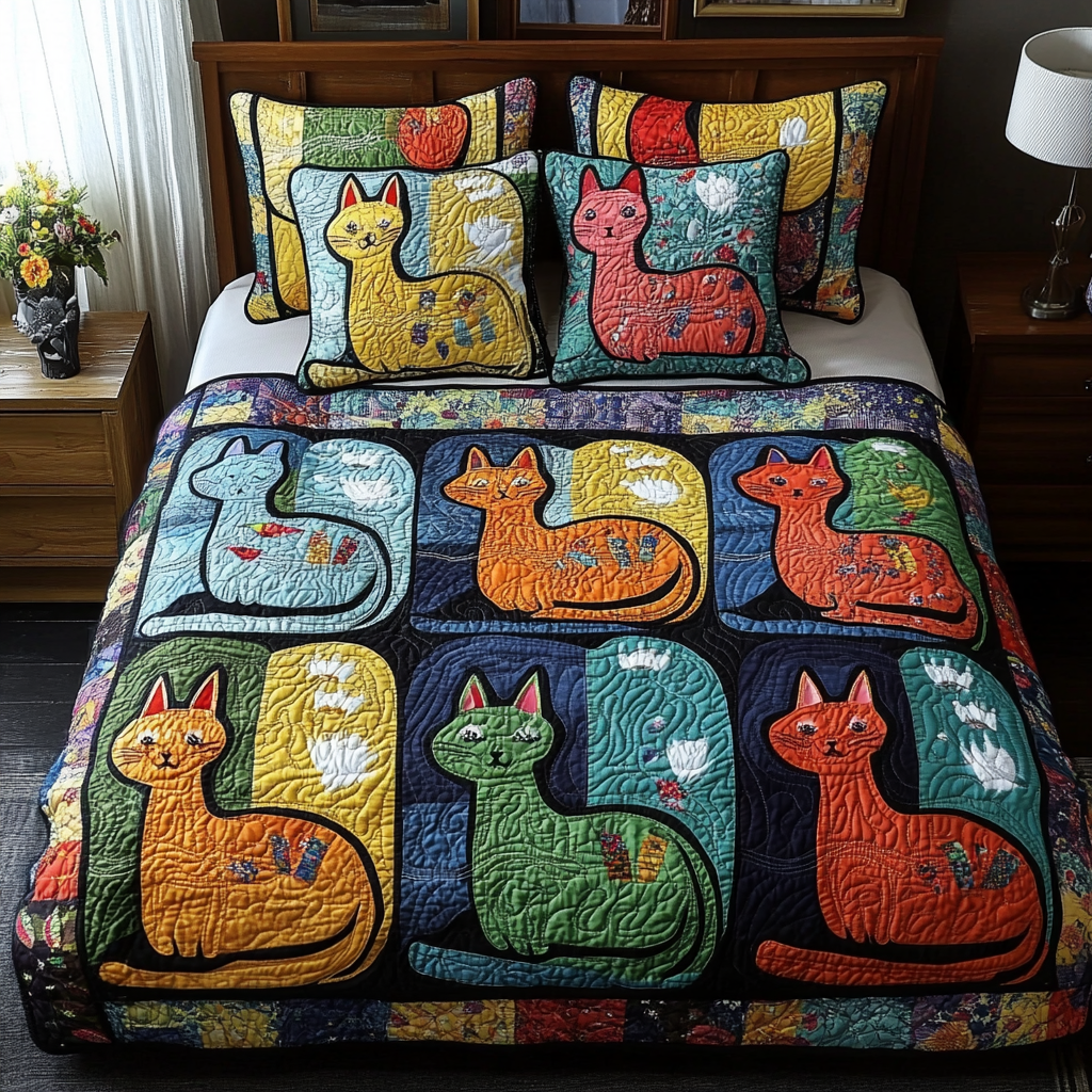 Cat DAI280824015 Quilt Bedding Set