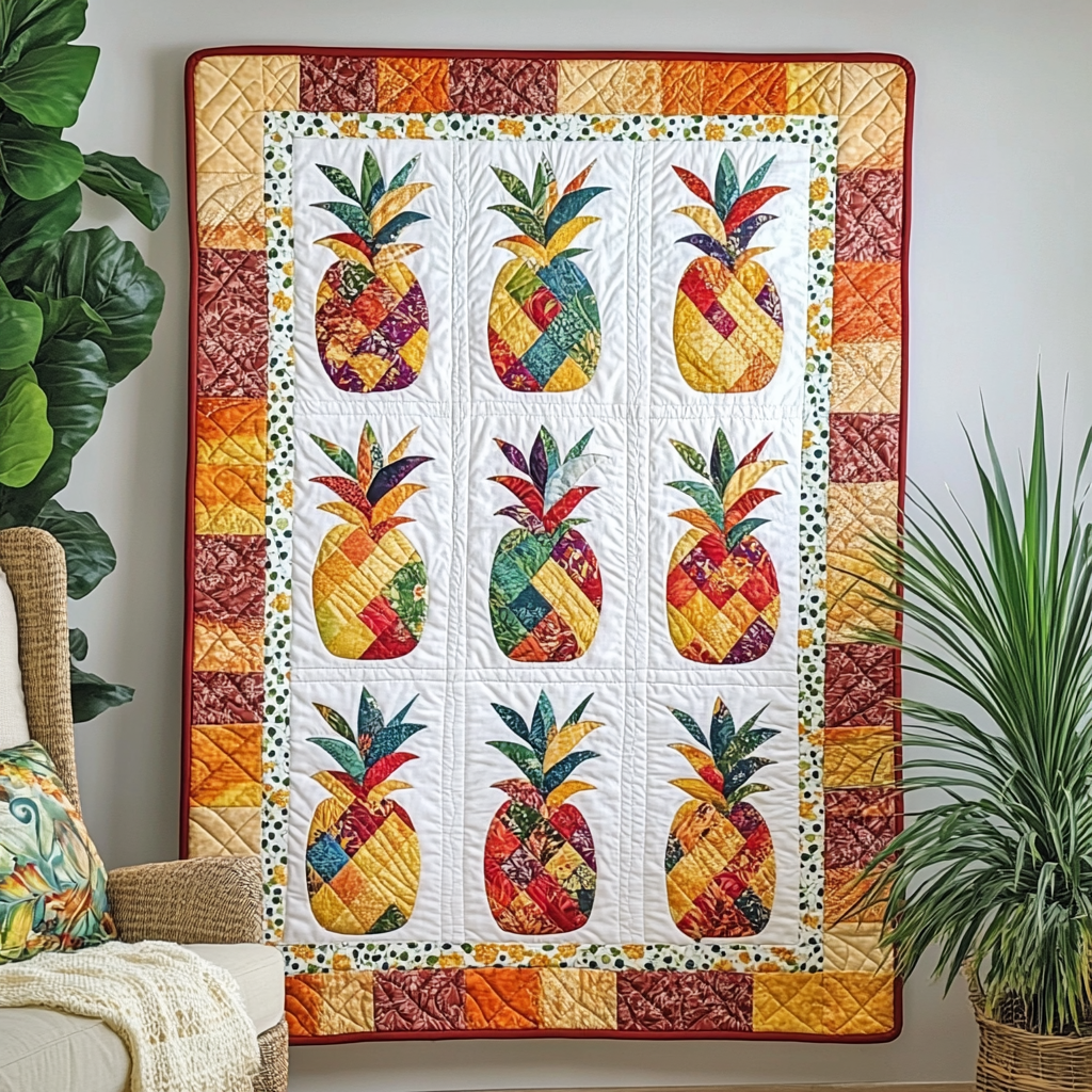 Pineapple DAI171224019 Quilt Blanket