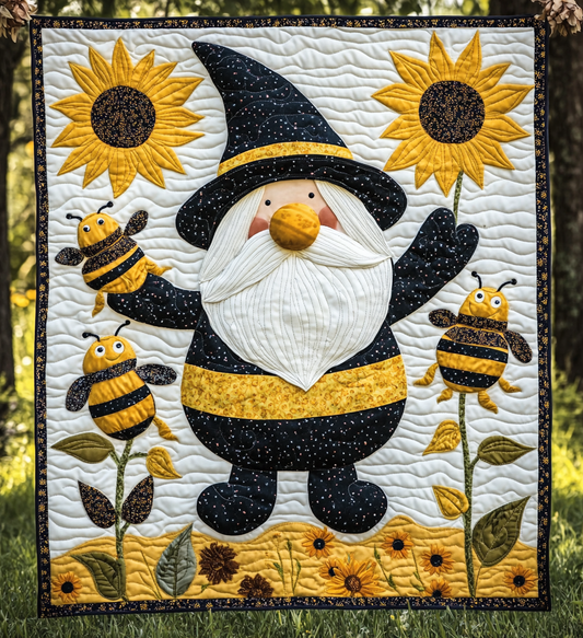 Bee Gnome DAI241224493 Quilt Blanket