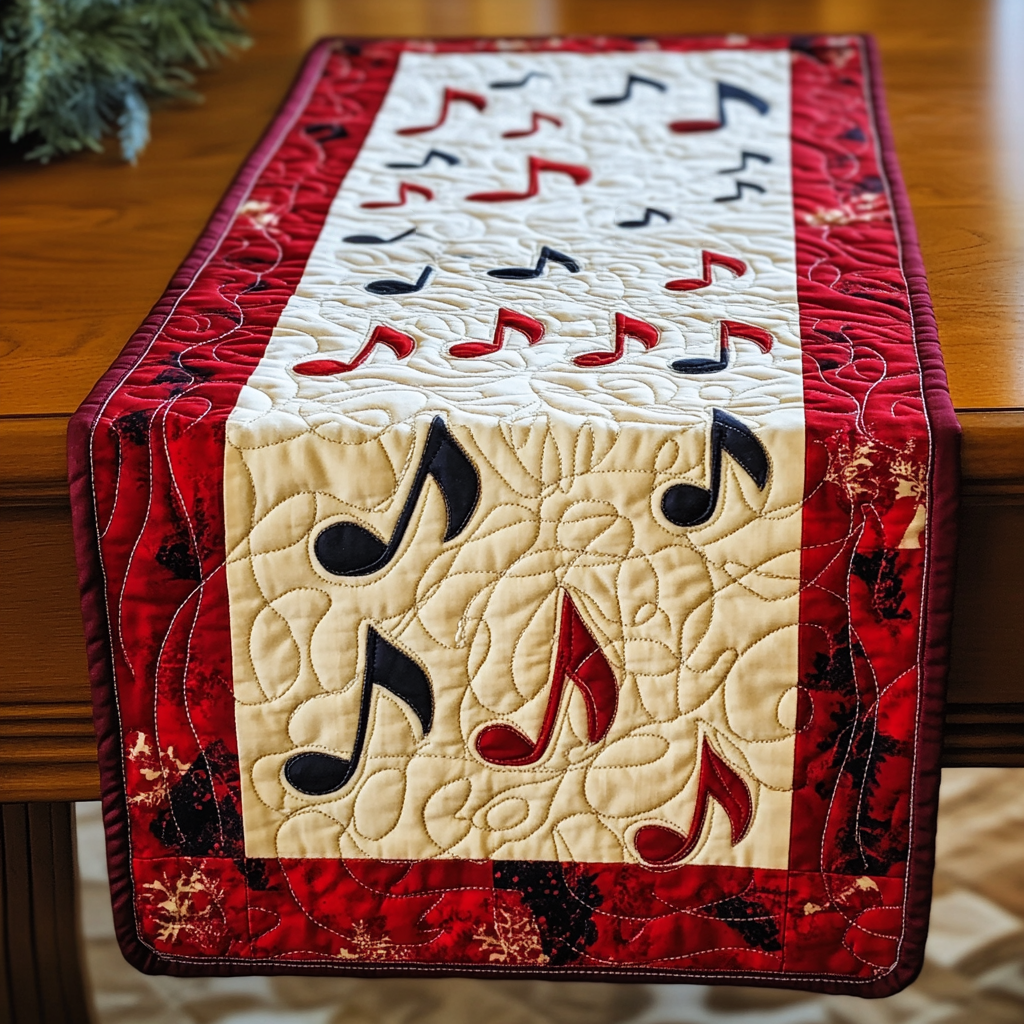 Music Note DAI110225359 Quilted Table Runner