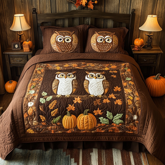 Pumpkin Owl DAI090125251 Quilt Blanket