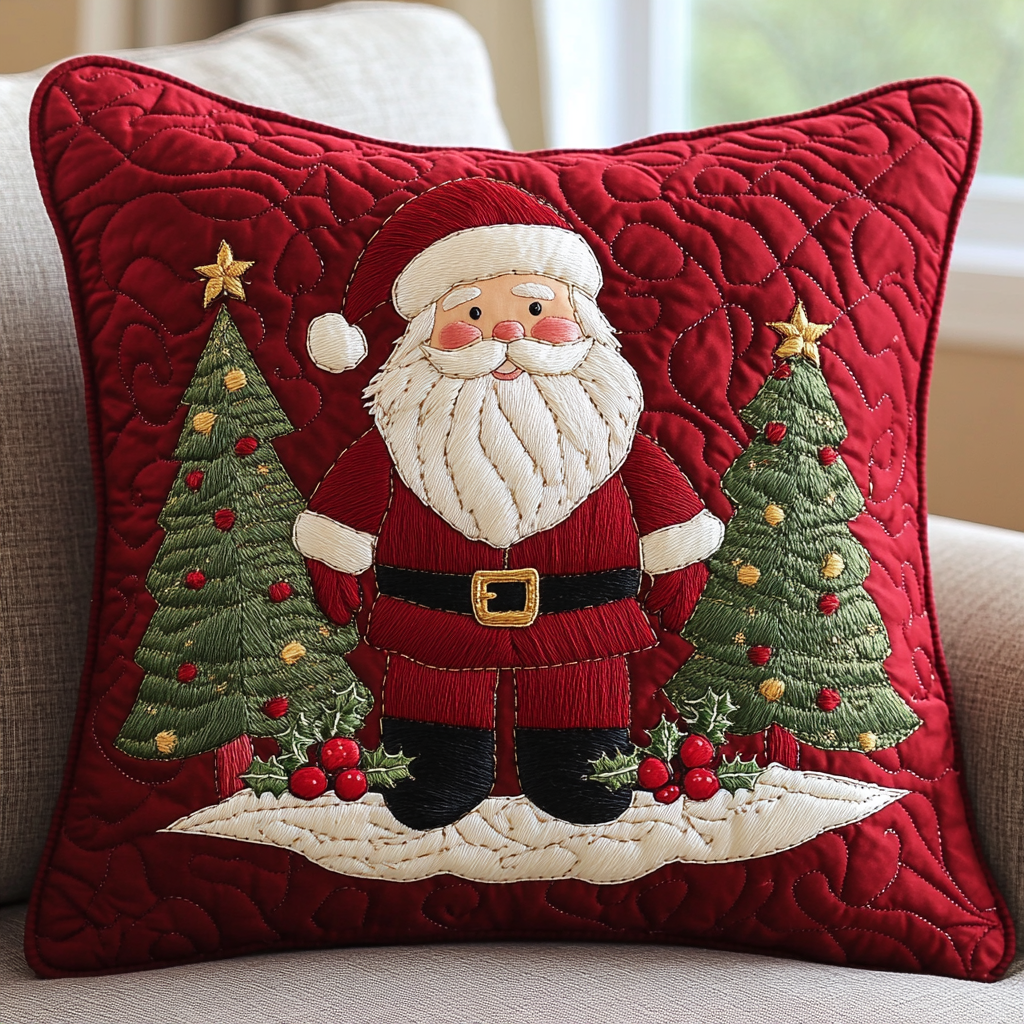 Christmas Santa TAI141124362 Quilted Pillow Case