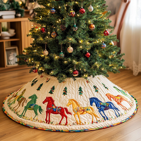 Horse TAI041024124 Quilted Tree Skirt