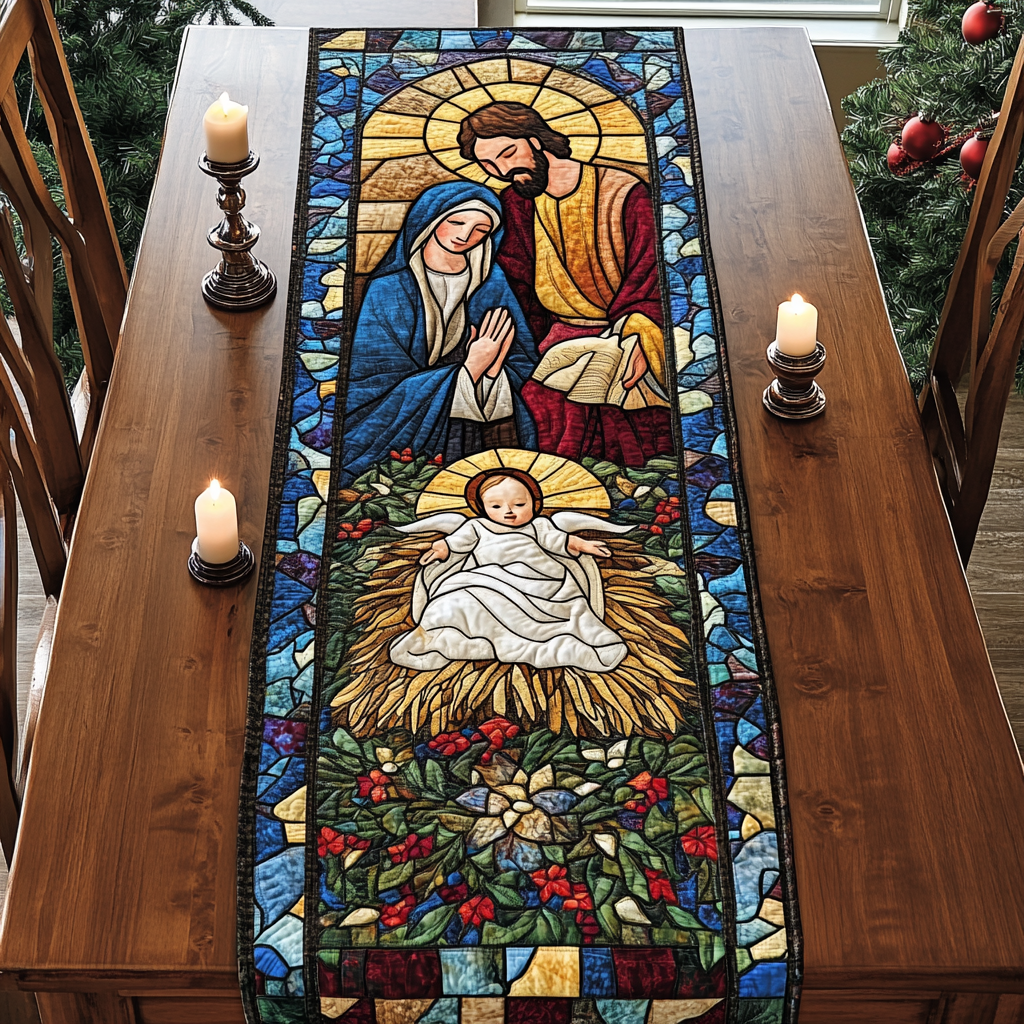 Nativity TAI041024278 Quilted Table Runner