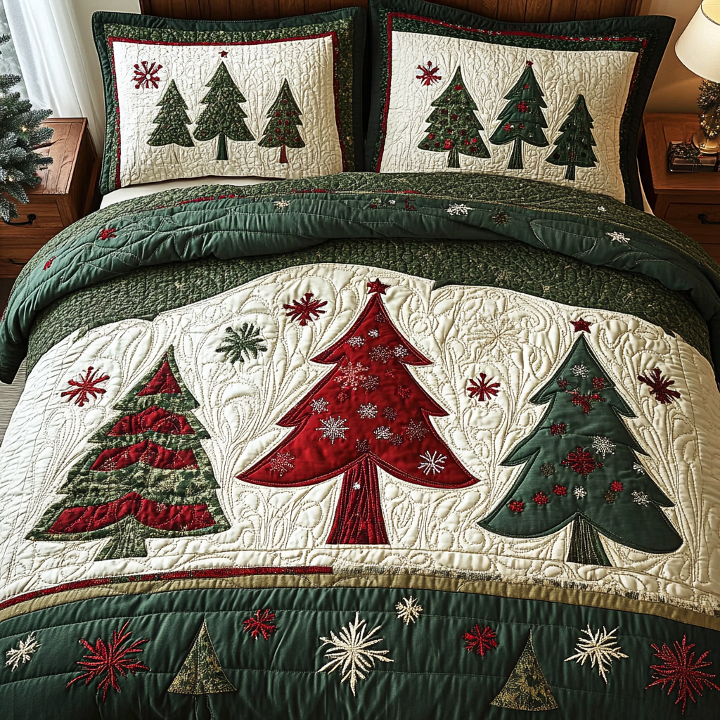 Christmas Tree TAI141124216 Quilt Bedding Set