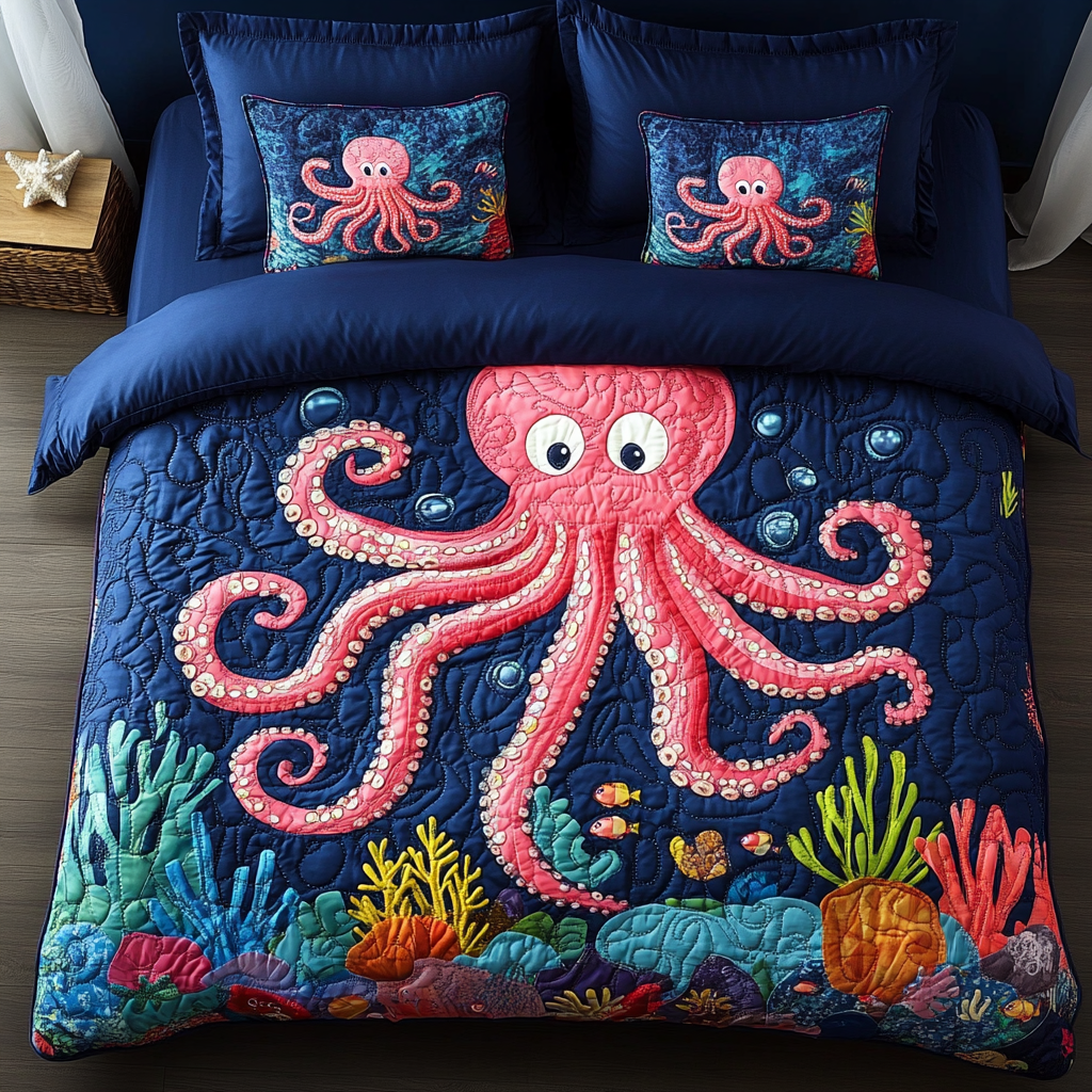 Octopus DAI110225234 Quilt Bedding Set – Charming Favor
