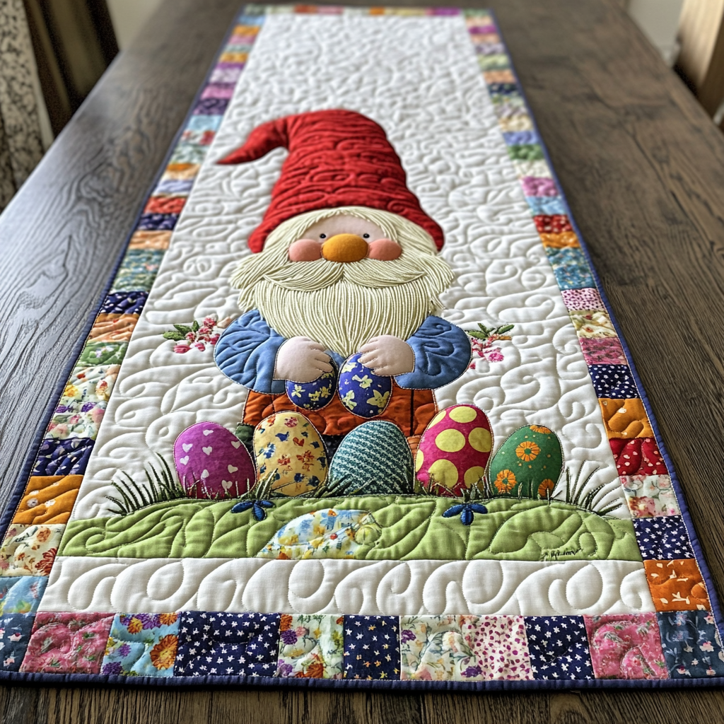 Easter Gnome DAI090125299 Quilted Table Runner